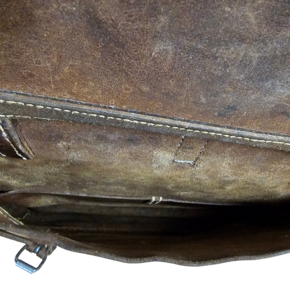 WW2 Vintage 1939 Military Leather Cavalry Messenger Shoulder Briefcase B… - Picture 6 of 13